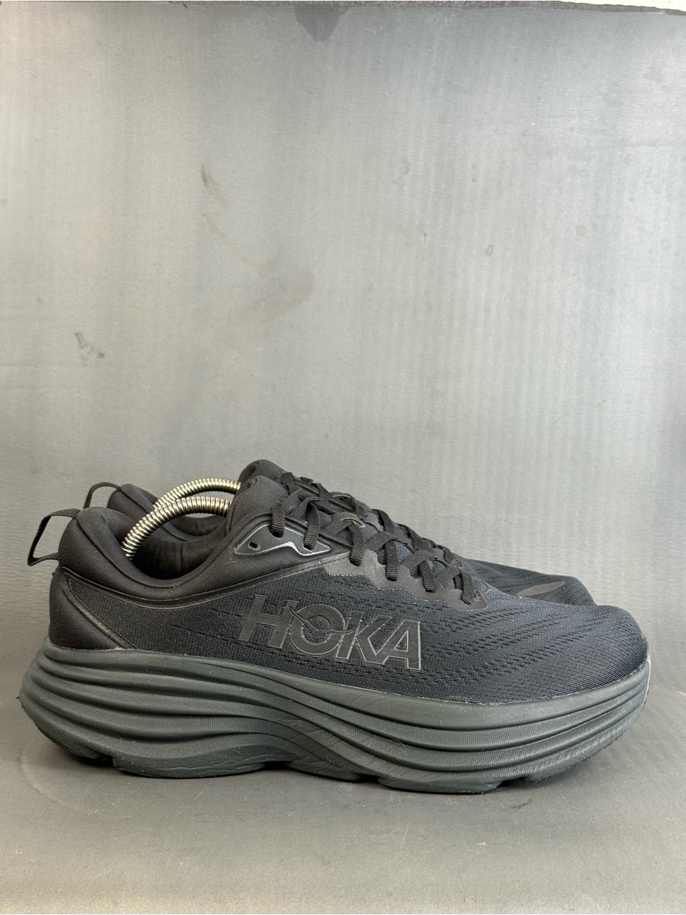 Hoka One One Men's Bondi 8 athletic sneaker Shoe Triple Black size 11